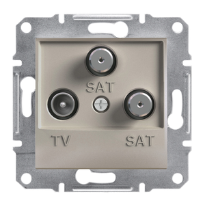 Розетка TV-SAT-SAT оконечная (1 dB) бронза ASFORA Schneider Electric